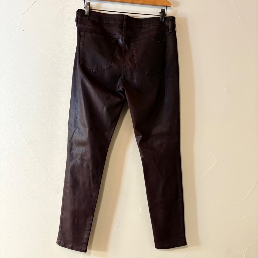 Joes Jeans Womens 30 Burgundy Coated Skinny Pants - Picture 2 of 8